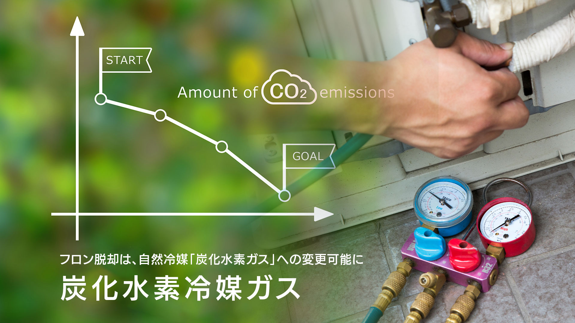 炭化水素冷媒ガス